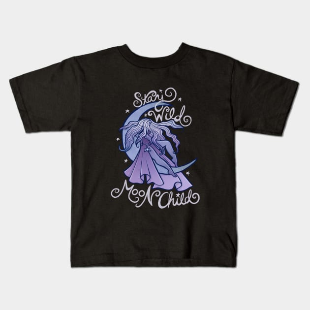 Stay Wild MoonChild Kids T-Shirt by bubbsnugg